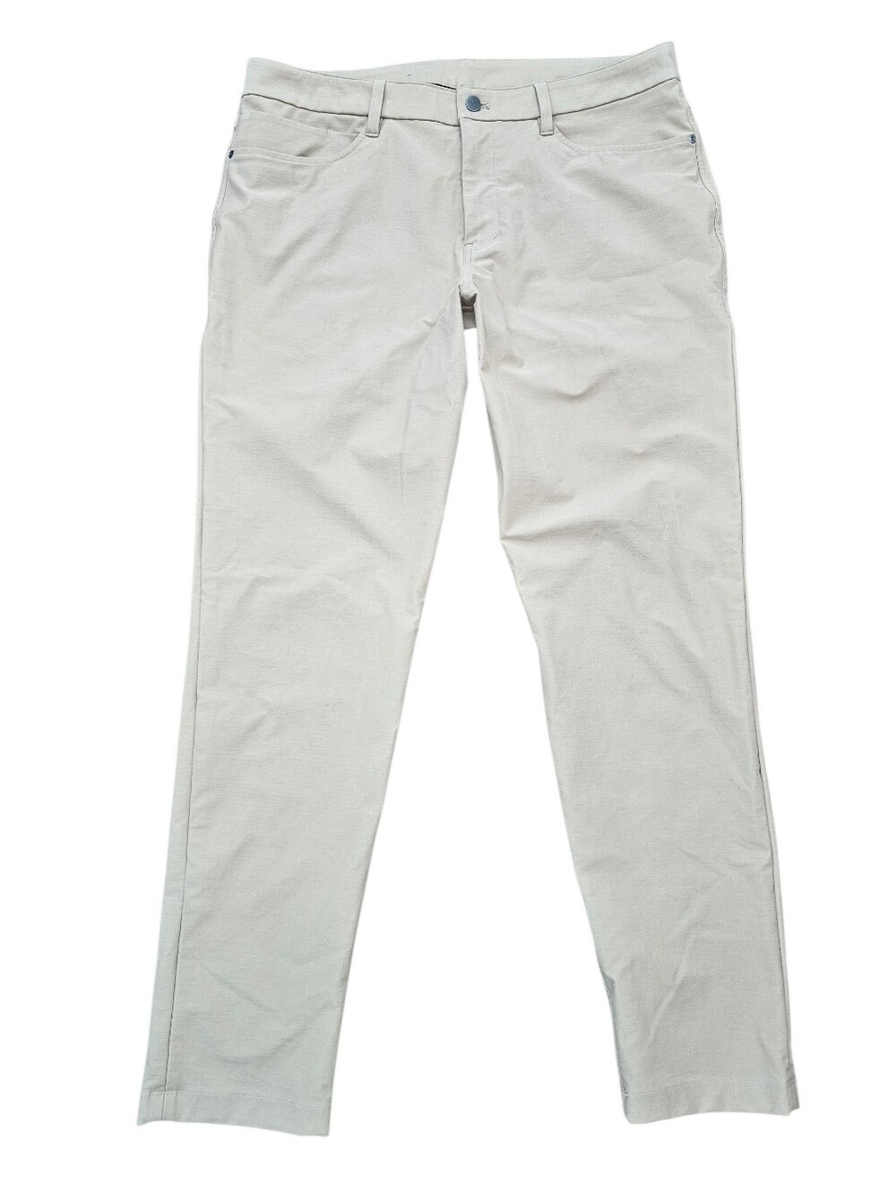 Lululemon Men's ABC Slim Fit 5 Pocket Pants Size 36 Tan/beige Utilitech Fabric